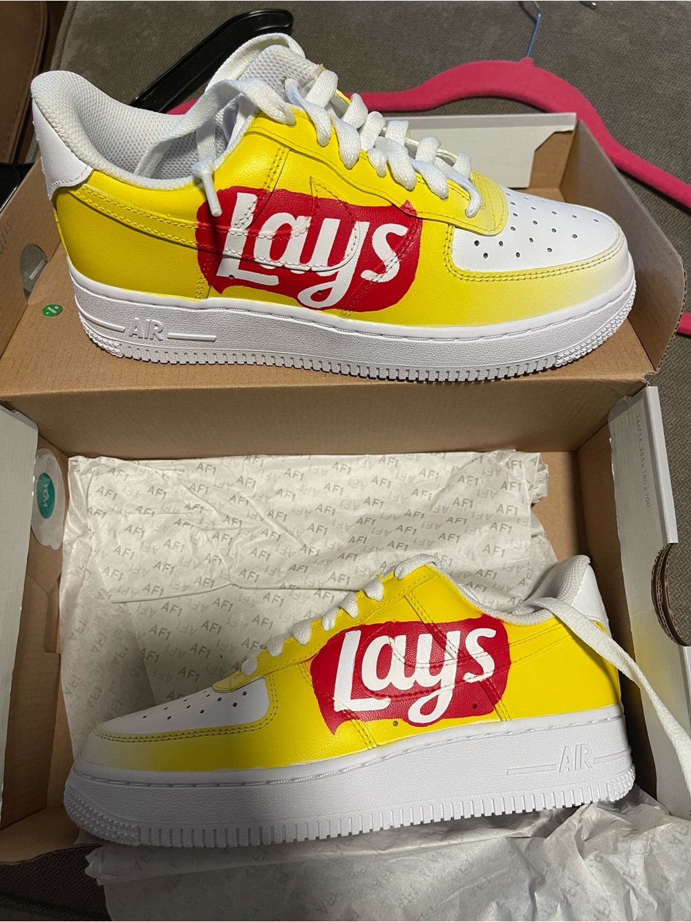 Hand Painted Lay’s Air Force 1s